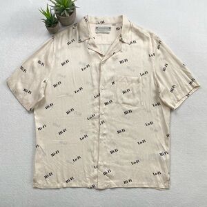 All Saints Conscious Collection Lo-Fi/Hi-Fi Relaxed Fit Camp/Resort Shirt (Ecru)